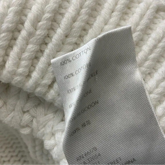 Free People Sweetheart Sweater Off White. Size XS. Mock Neck Ballon Sleeves. - Picture 6 of 7